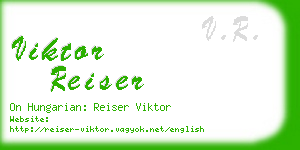 viktor reiser business card
